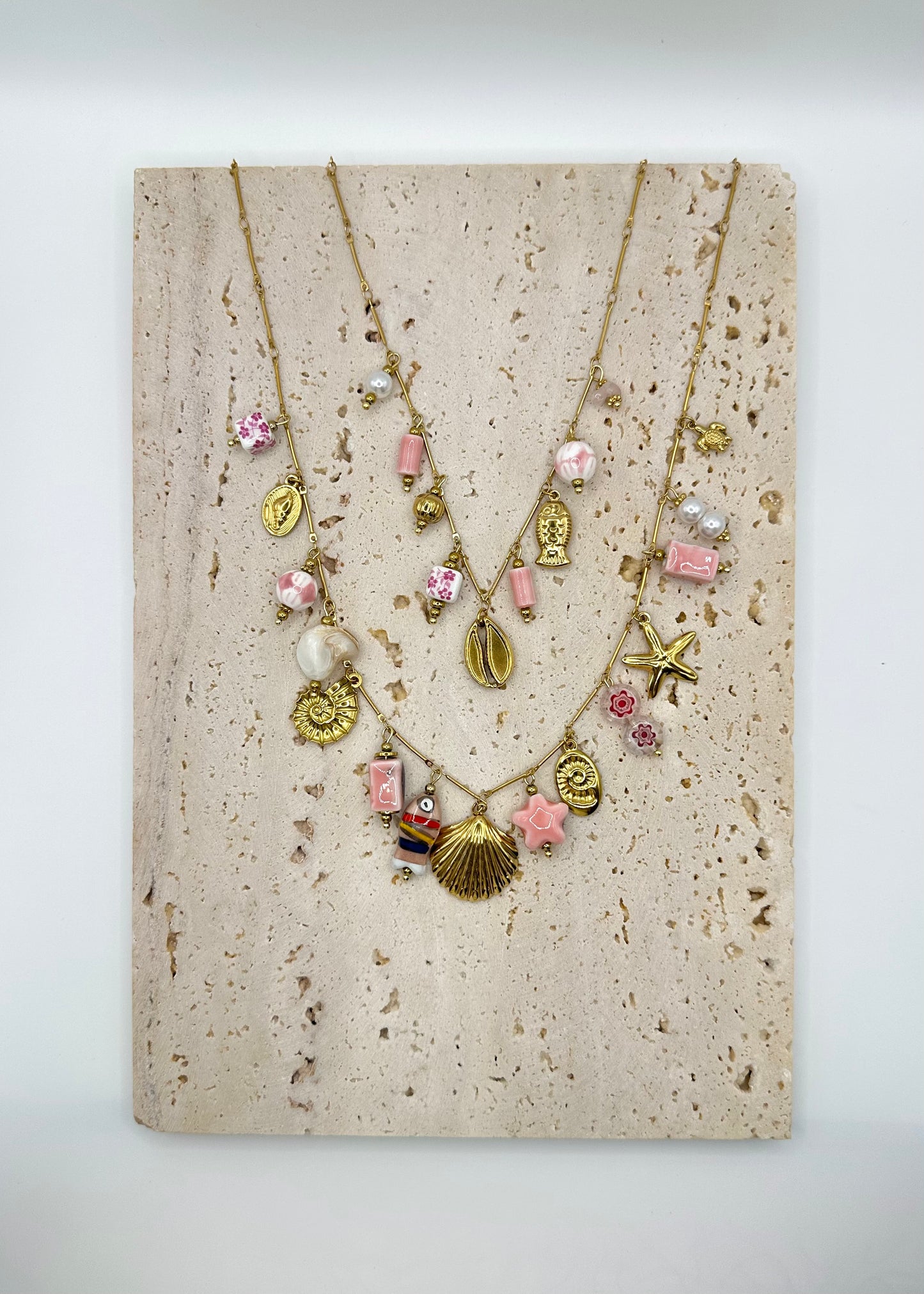 Lune Charm Necklace Gold