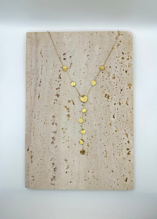 Kate Dot Y Necklace Gold