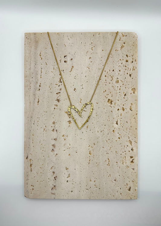 Bibi Heart Necklace Gold