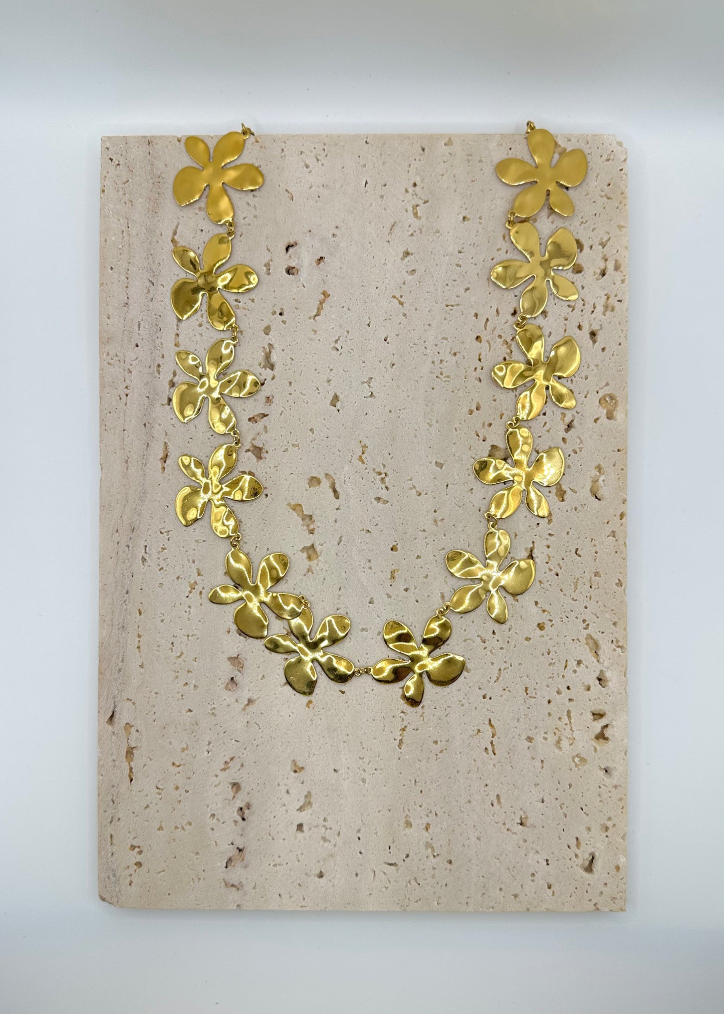 Jasmine Flower Necklace Gold