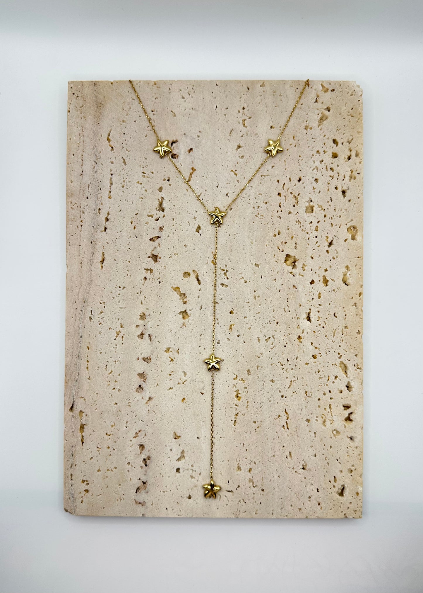 Naila Starfish Y Necklace Gold