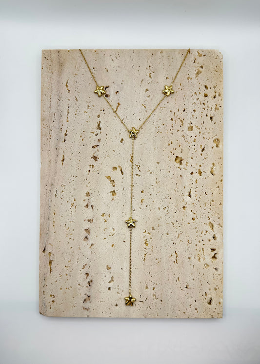 Naila Starfish Y Necklace Gold
