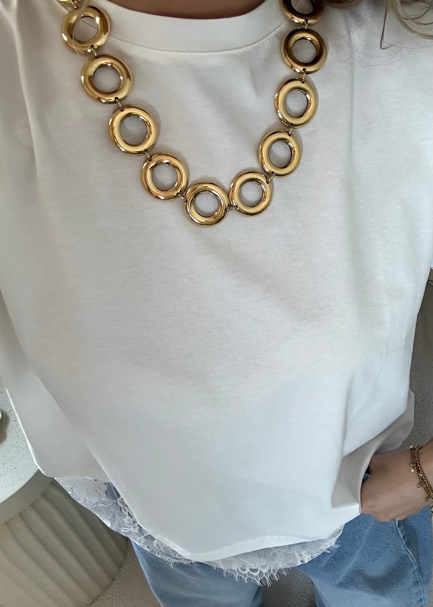 Lola Circles Necklace Gold