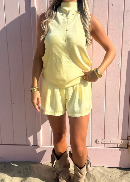 Daisy Satin Set Yellow