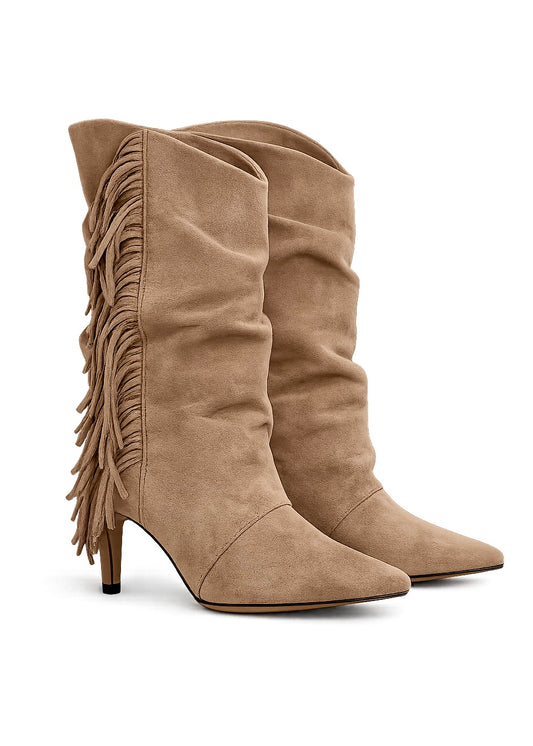 Riley Suede Boots Khaki