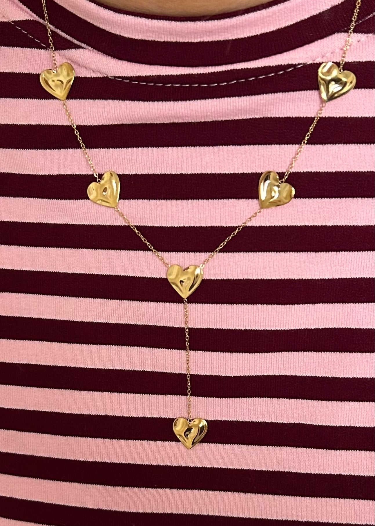 Juul Hearts Necklace Gold
