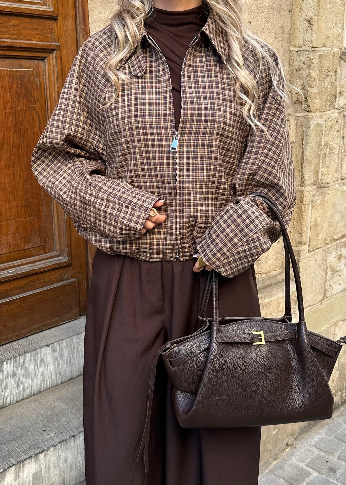 Claire Jacket Brown/Beige