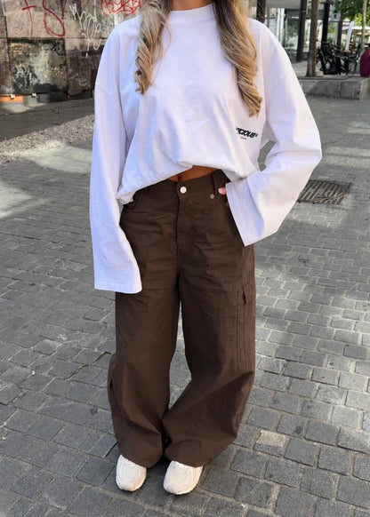 Jackie Balloon Cargo Pants Brown