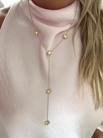 Naila Starfish Y Necklace Gold