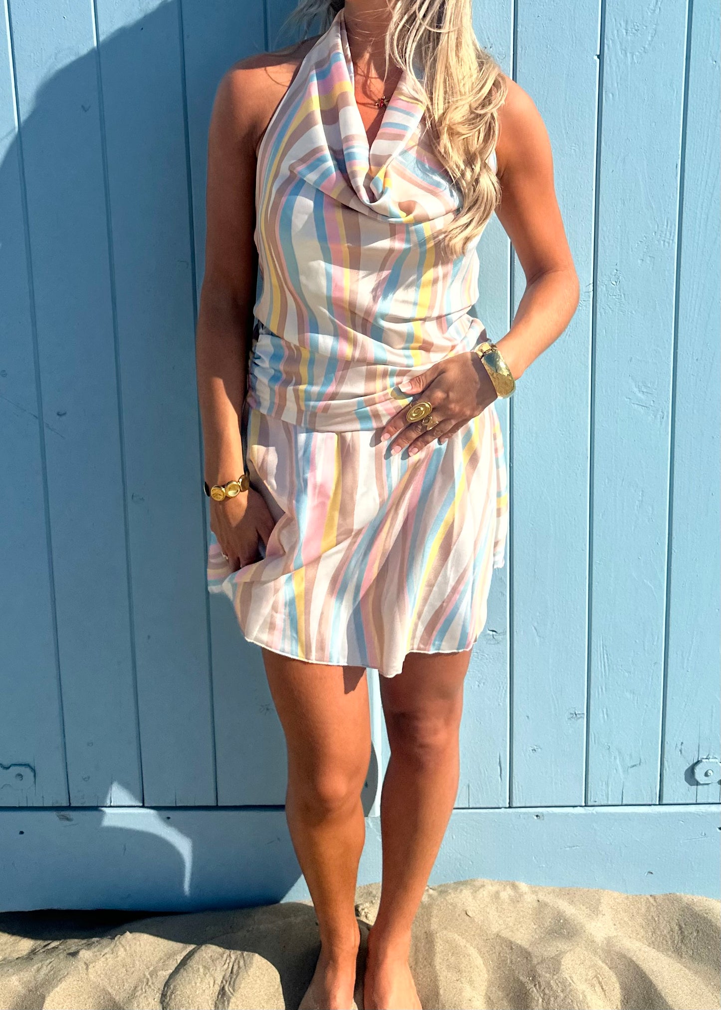 Frankie Satin Stripe Dress