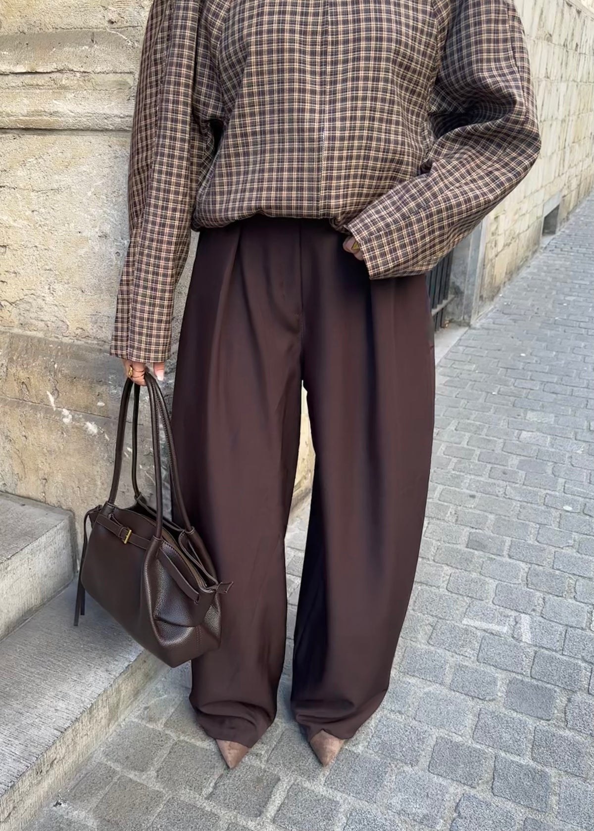 Evie Barrel Pantalon Brown