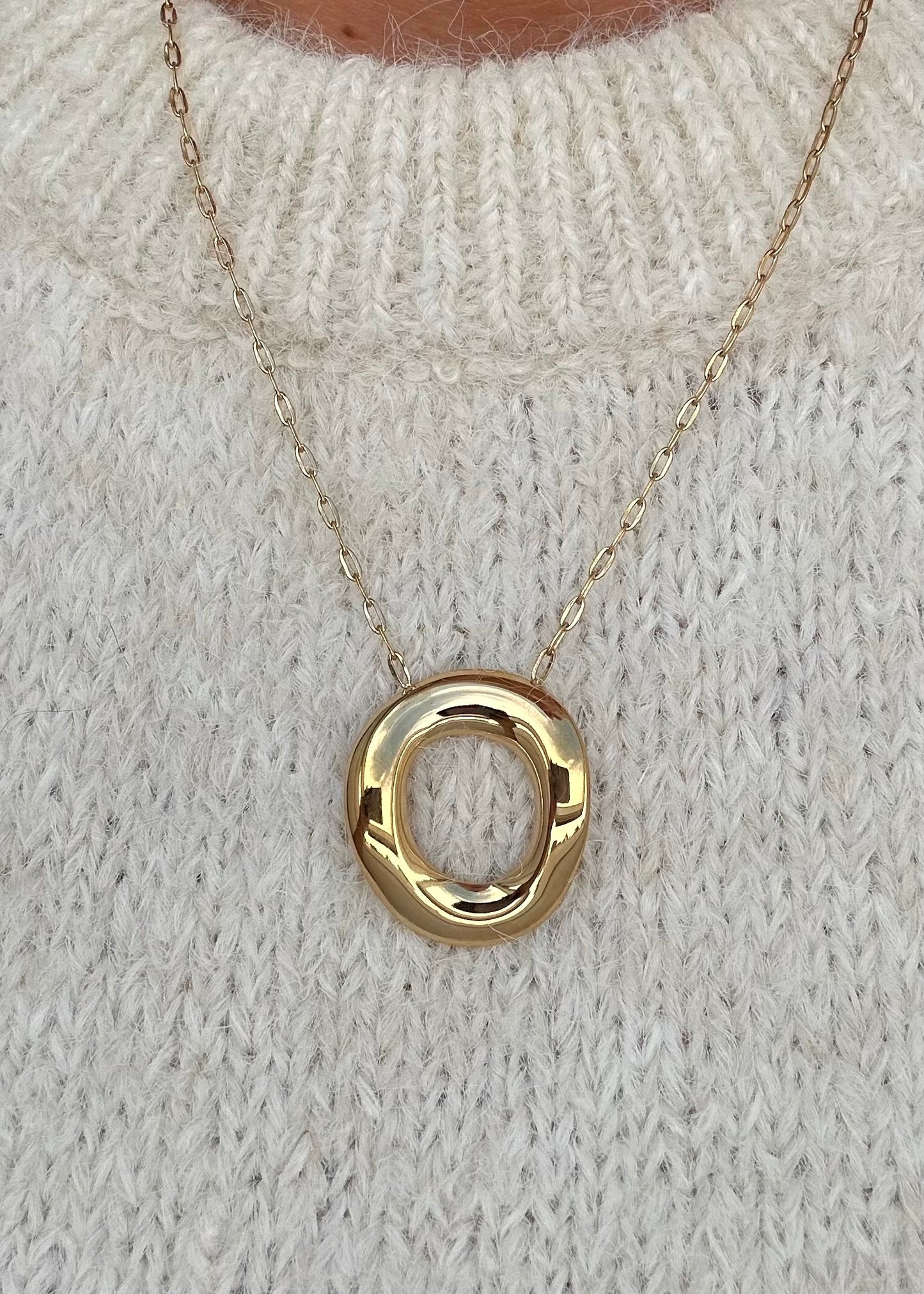 Nova Donut Necklace Gold