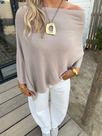 Lily Cape/Poncho Taupe