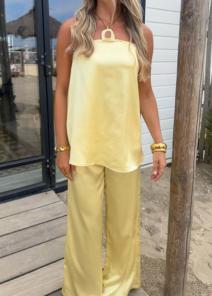 Mia Satin Set Yellow